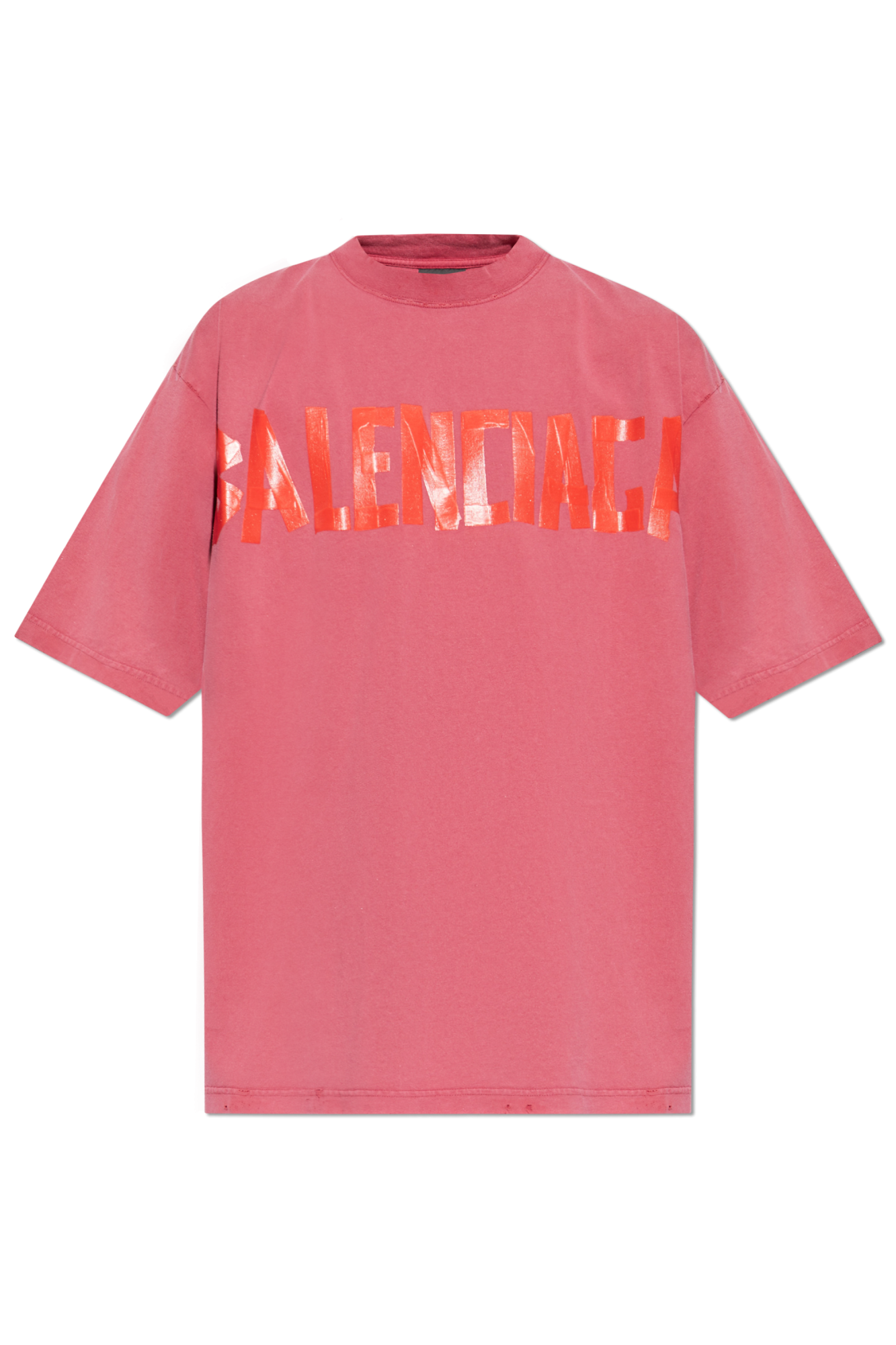 Pink T-shirt with printed logo Balenciaga - Vitkac Italy